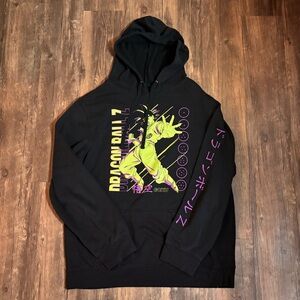 Men’s Dragonball Z Goku Black Graphic Hoodie Sz Large